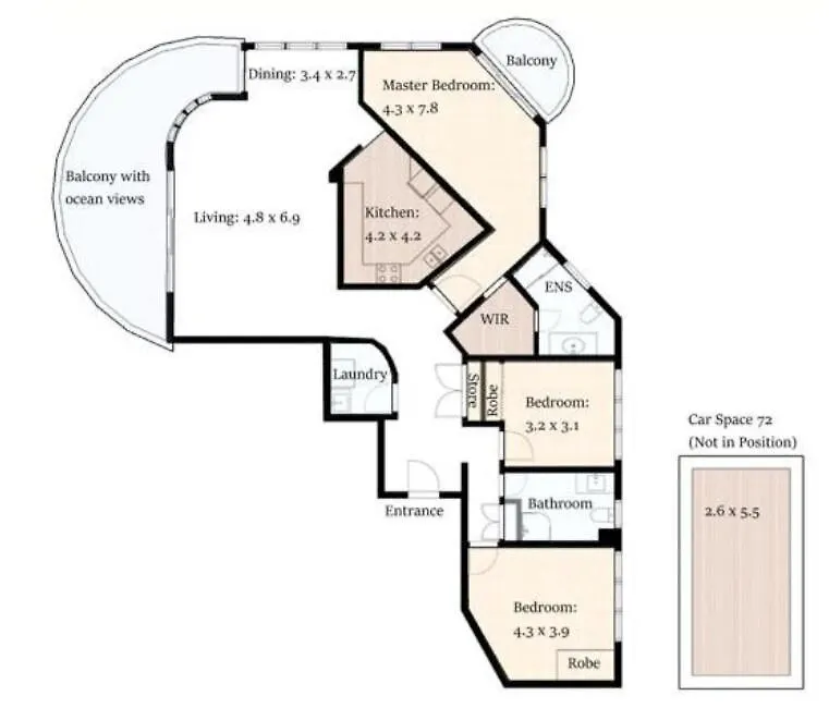 Breathtaking Ocean View 3-Bedroom Apartment With Parking Gold Coast 0*,